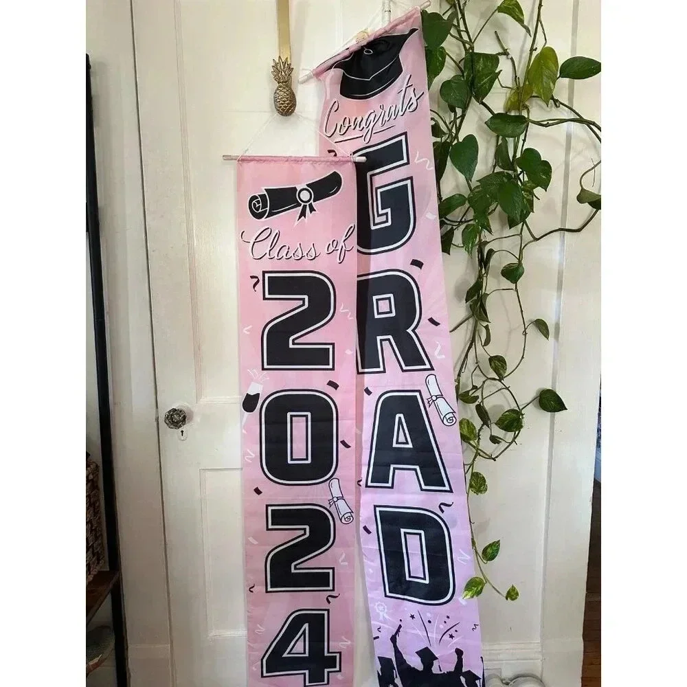 Class of 2024 GRAD hanging banners